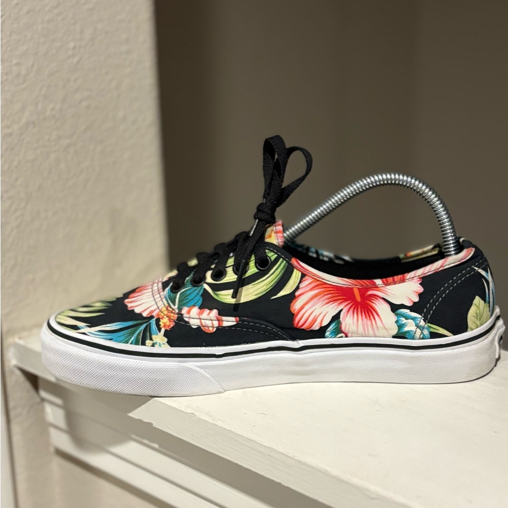 VANS Off The Wall Hawaiian/Tropical Floral Canvas Shoes Women’s Size 9 Men’s 7.5 - Picture 3 of 9